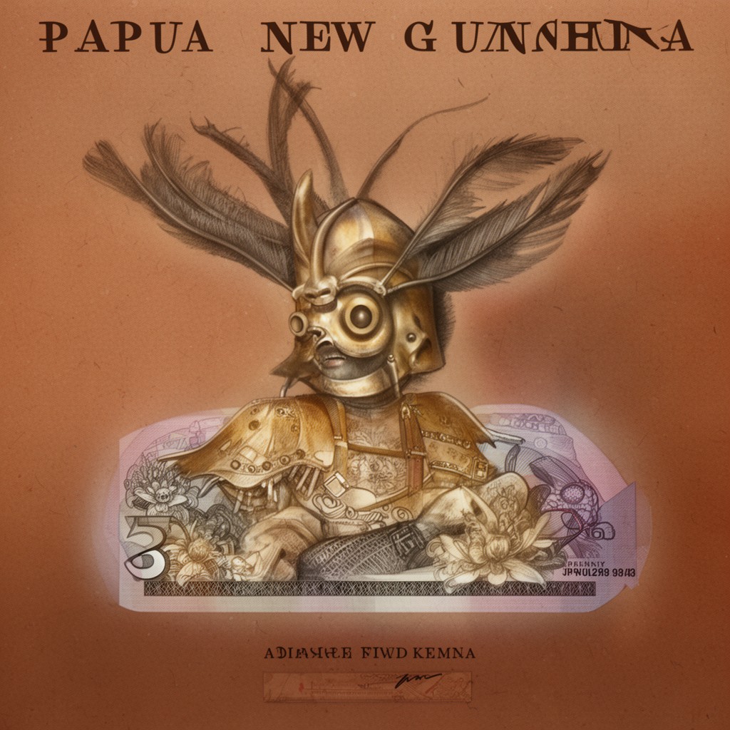 AI-generated illustration of Papua New Guinean kina