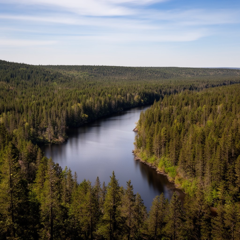 AI-generated illustration of Spanish River