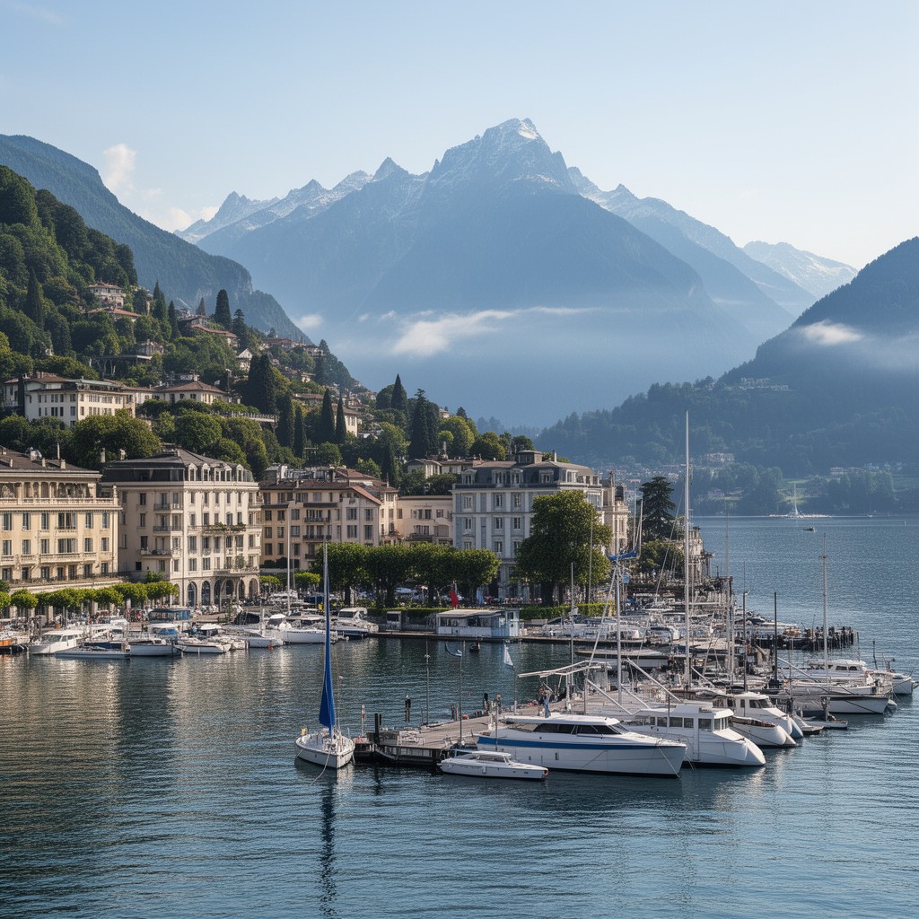 AI-generated illustration of Évian-les-Bains