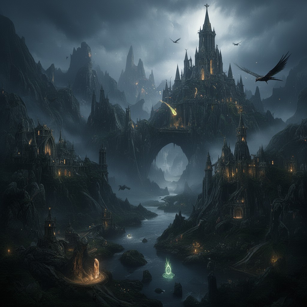 AI-generated illustration of The Lord of the Rings film trilogy