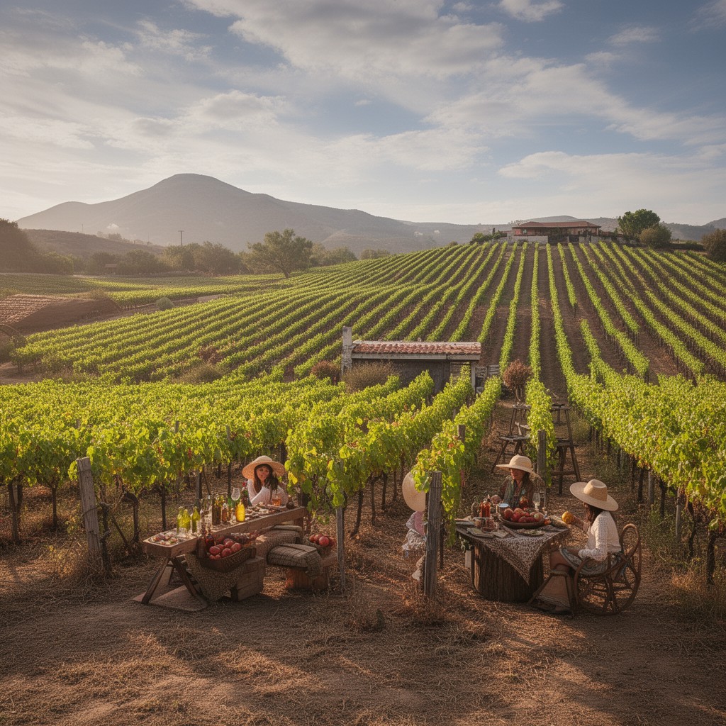 AI-generated illustration of Valle de Guadalupe