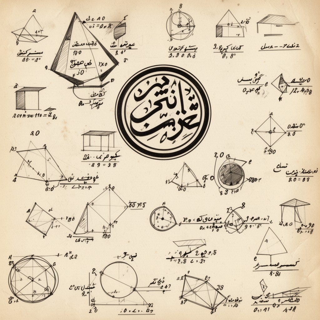 AI-generated illustration of Islamic mathematics