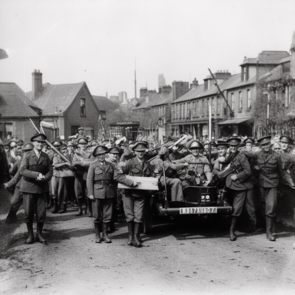 AI-generated illustration of National Army of the Irish Free State