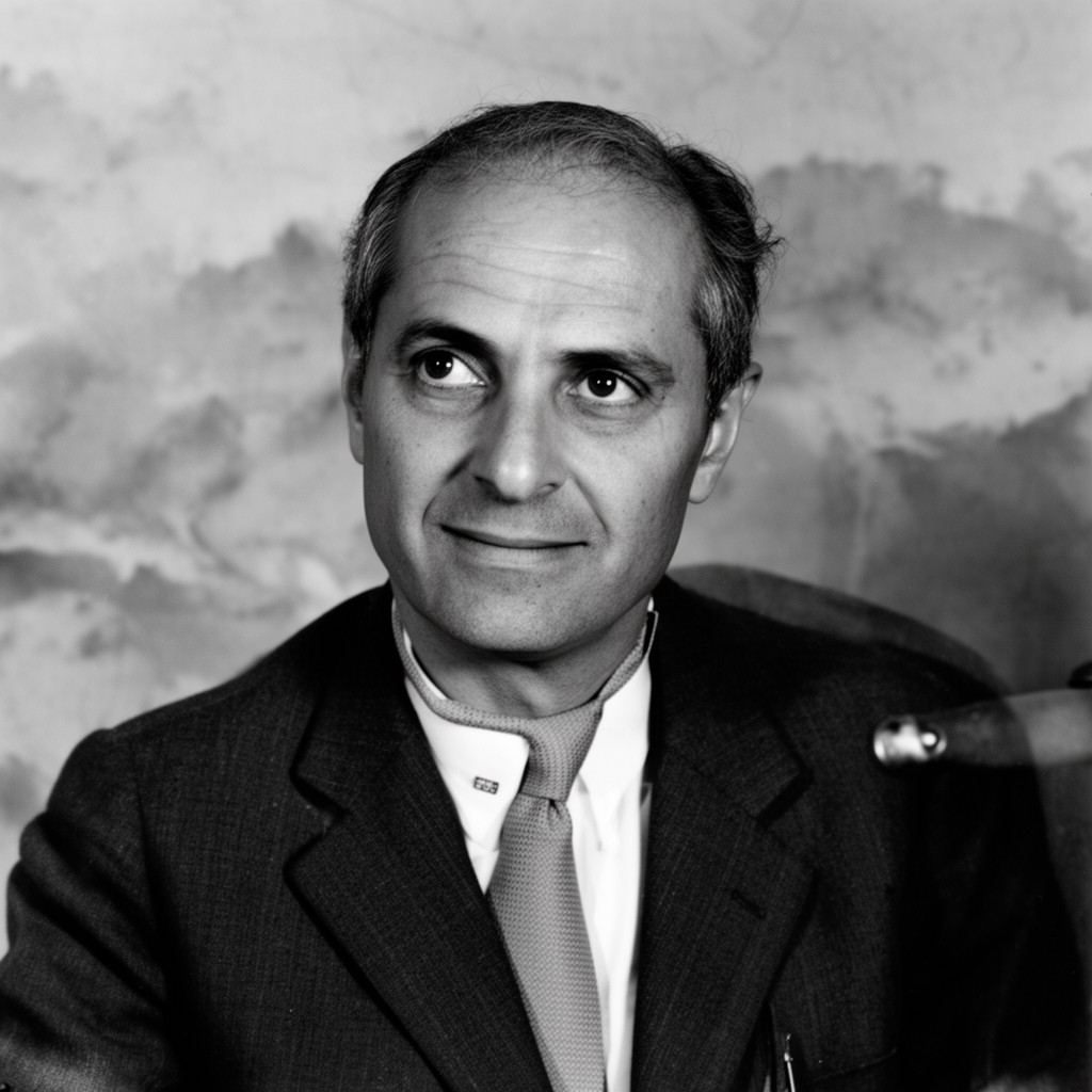 AI-generated illustration of federalist politician Altiero Spinelli