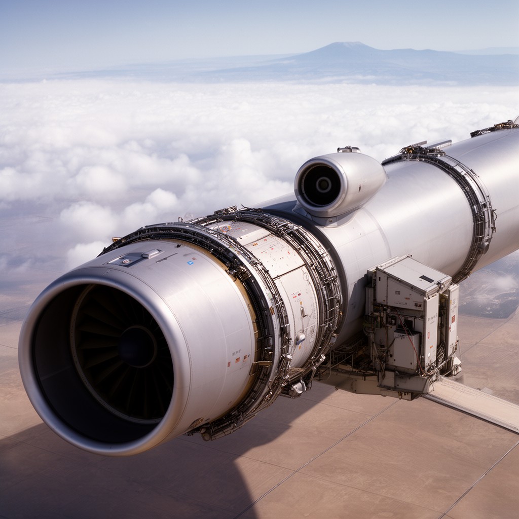 AI-generated illustration of Pratt & Whitney JT9D