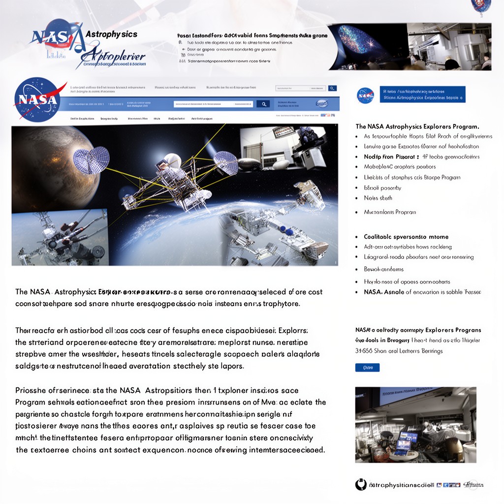 AI-generated illustration of NASA Astrophysics Explorers Program