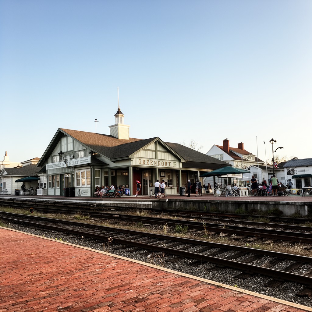 AI-generated illustration of Greenport station
