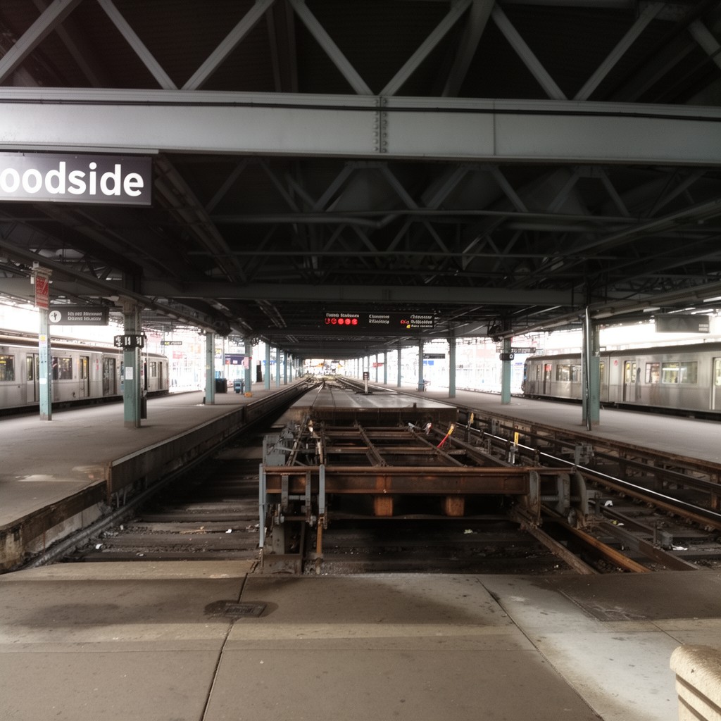 AI-generated illustration of Woodside station