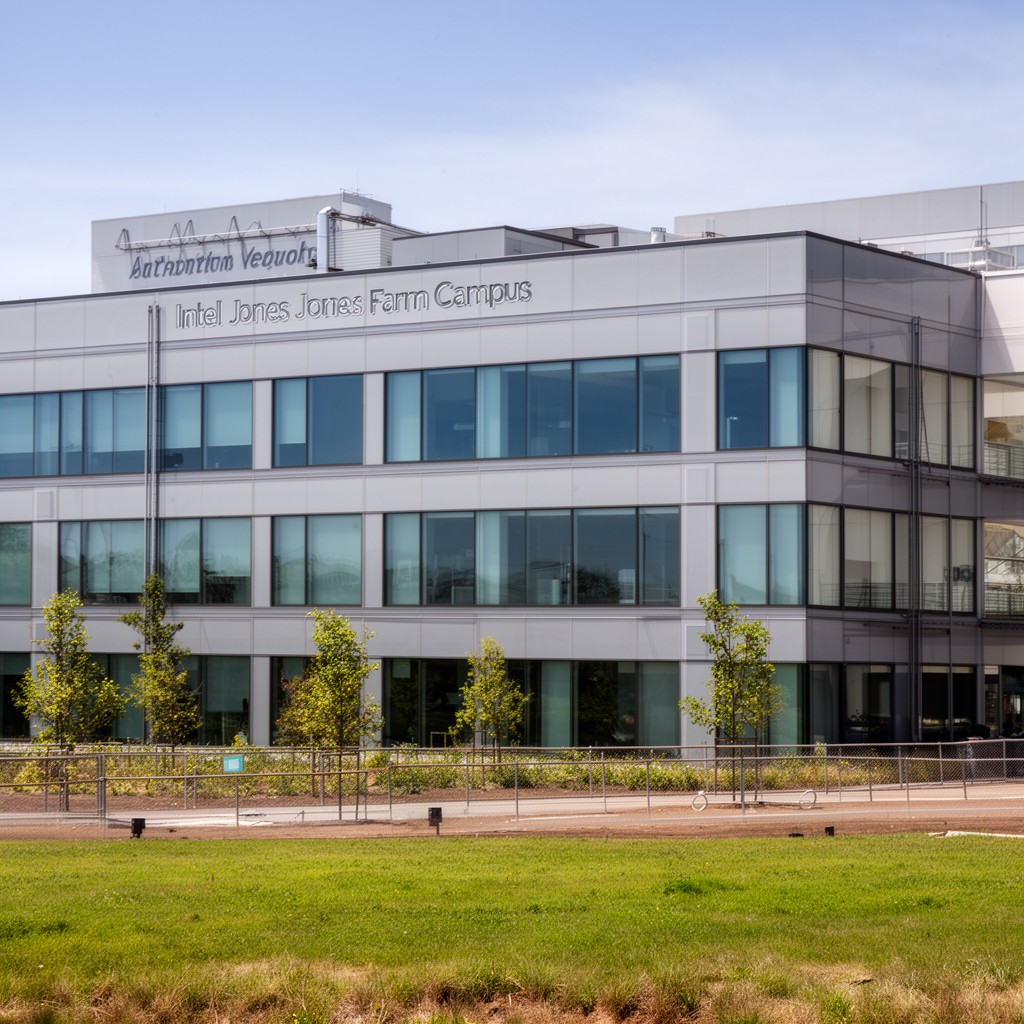 AI-generated illustration of Intel Jones Farm Campus