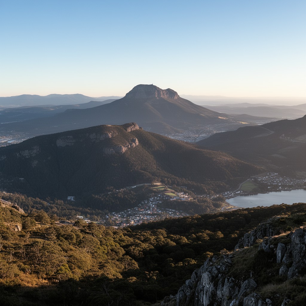 AI-generated illustration of Mount Wellington