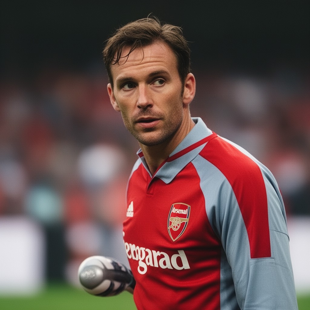 AI-generated illustration of Dennis Bergkamp
