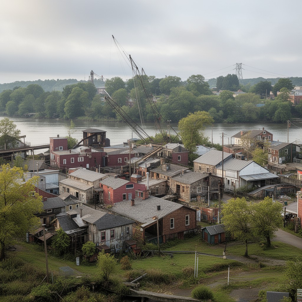AI-generated illustration of New Brighton, Pennsylvania, United States