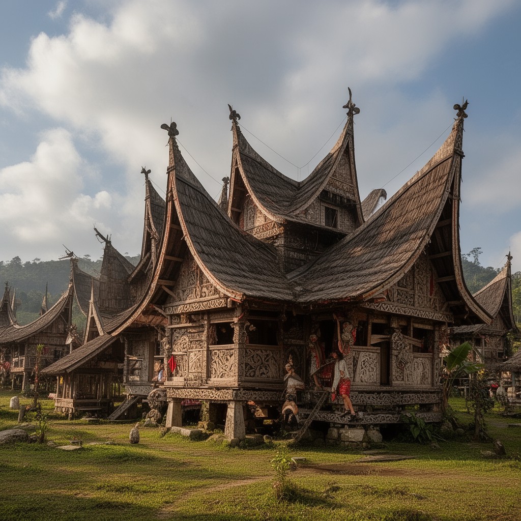 AI-generated illustration of Toraja