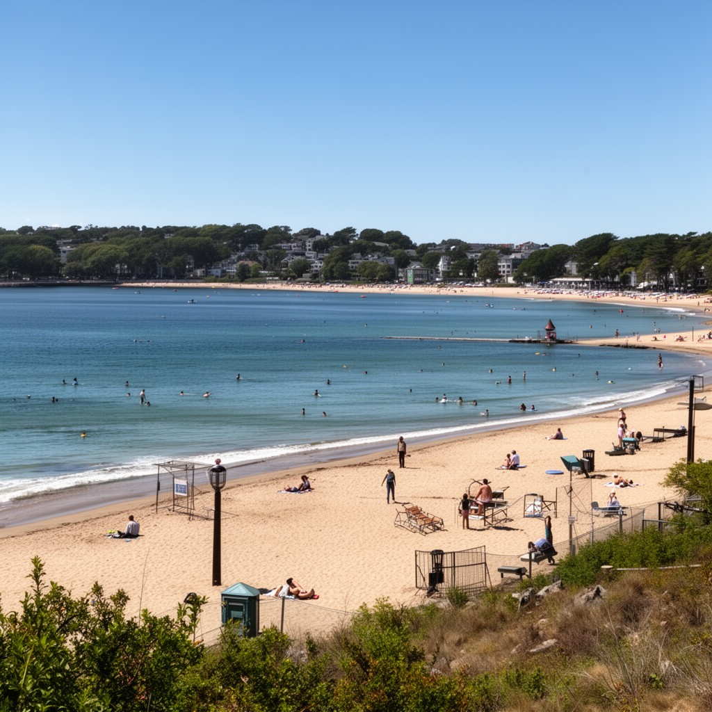 AI-generated illustration of Gloucester public beaches system