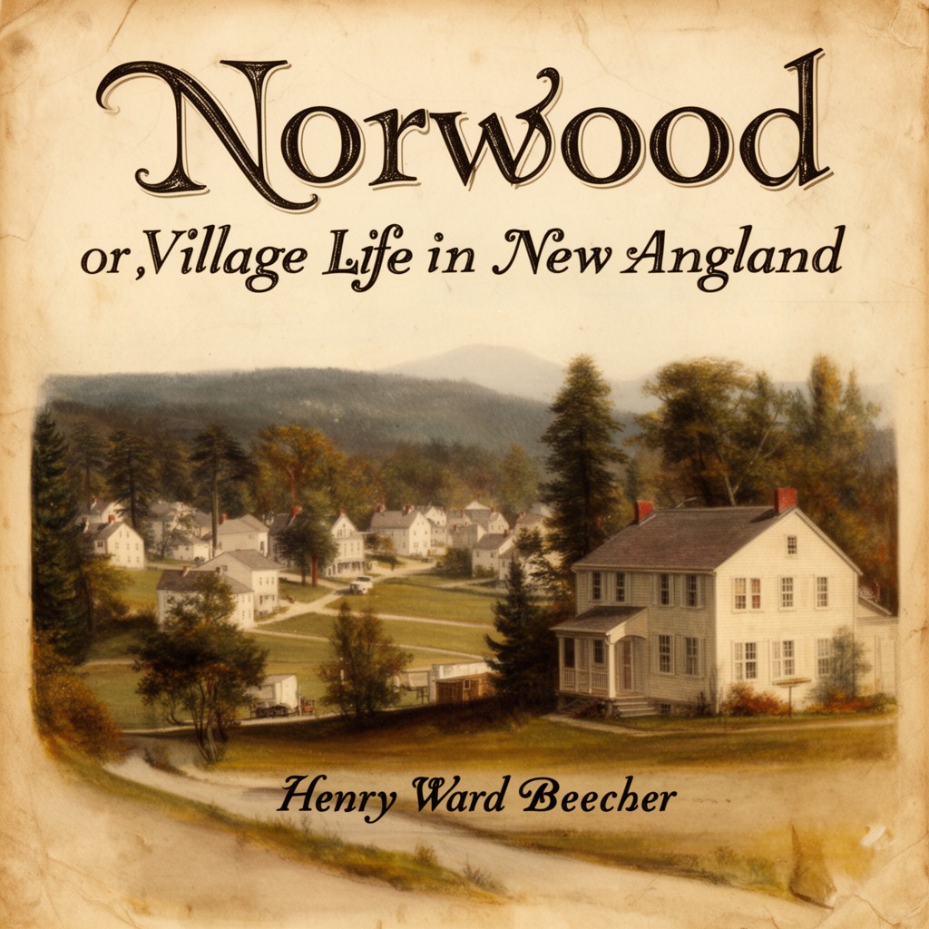 AI-generated illustration of Norwood; or, Village Life in New England