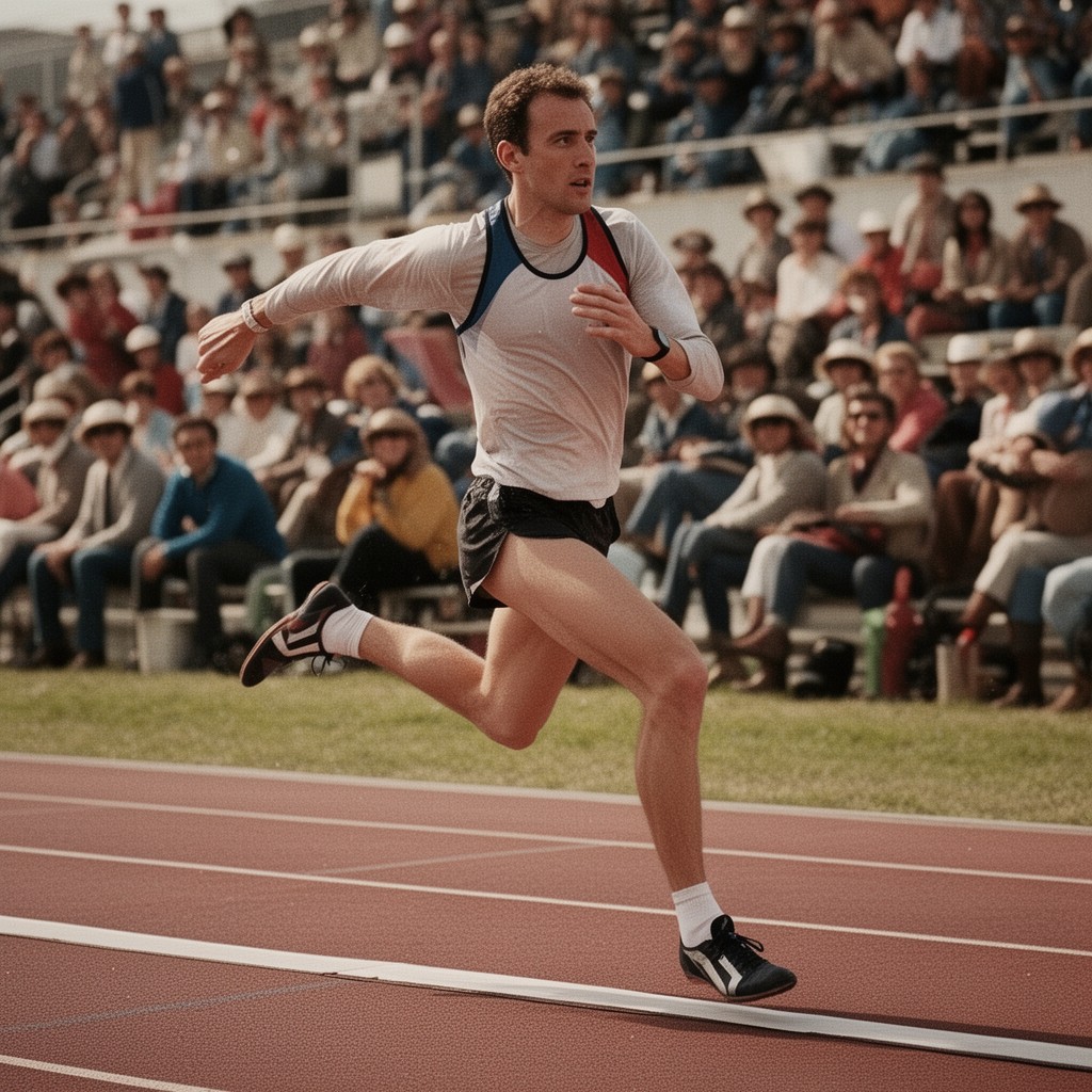 AI-generated illustration of Steve Prefontaine