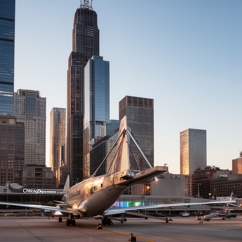 AI-generated illustration of Chicago Department of Aviation