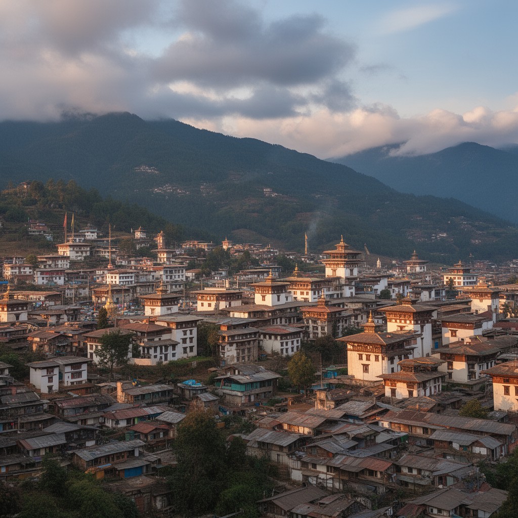 AI-generated illustration of Thimphu