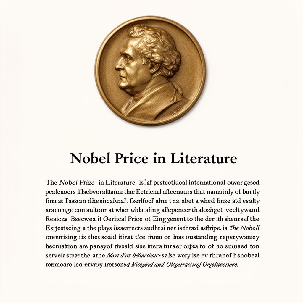 AI-generated illustration of Nobel Prize in Literature