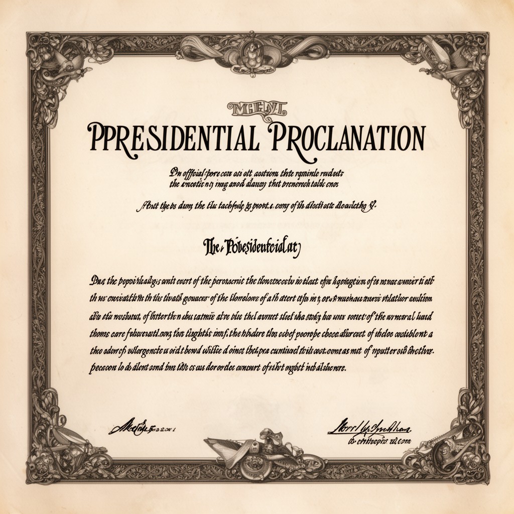 AI-generated illustration of Presidential Proclamation