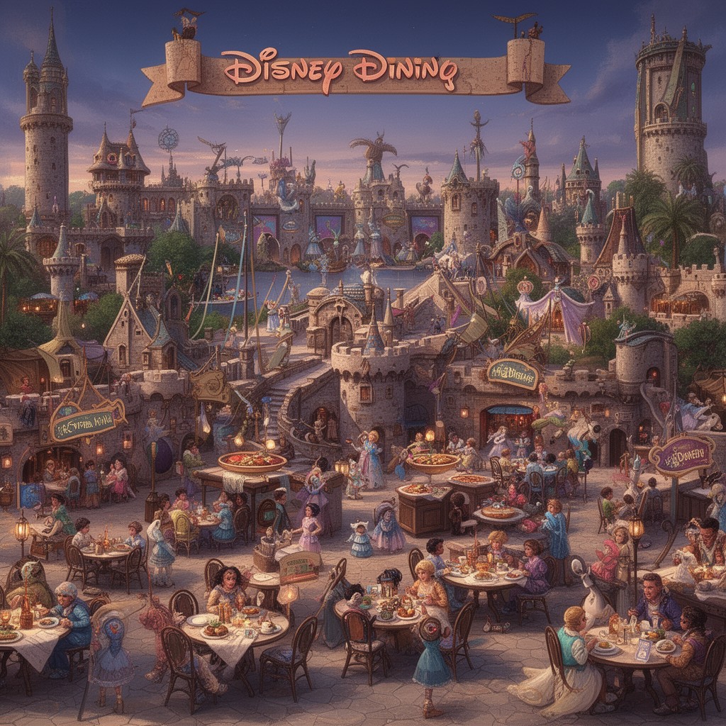 AI-generated illustration of Disney Dining