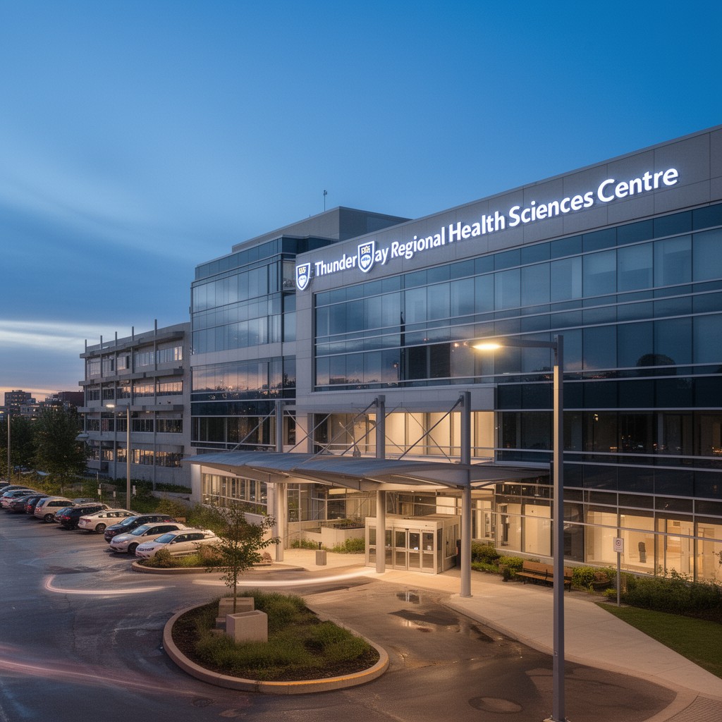 AI-generated illustration of Thunder Bay Regional Health Sciences Centre