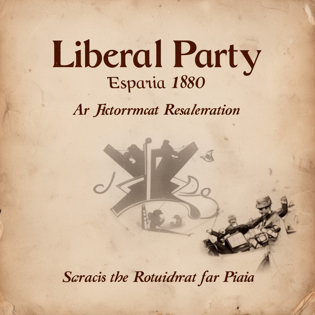 AI-generated illustration of Liberal Party (Spain, 1880)