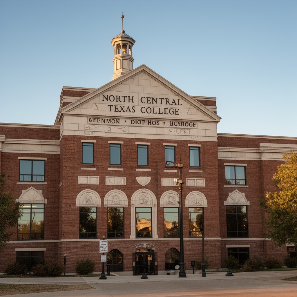 AI-generated illustration of North Central Texas College (Denton campus)