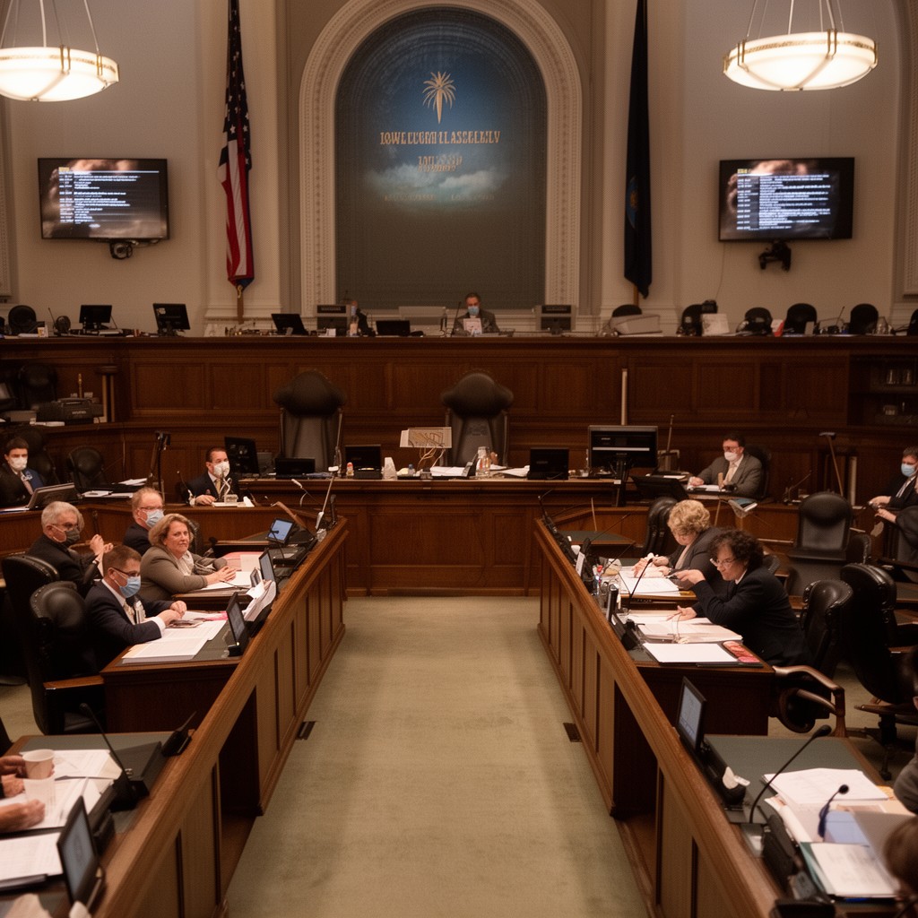AI-generated illustration of Iowa General Assembly
