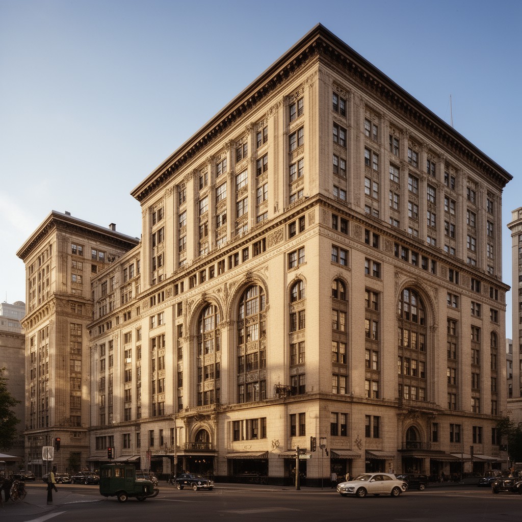 AI-generated illustration of Portland Hotel