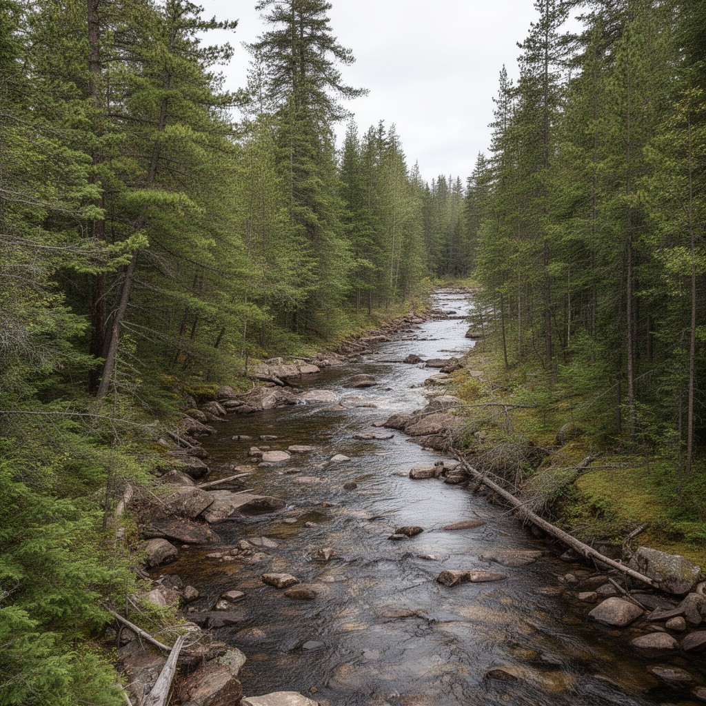 AI-generated illustration of Mississagi River