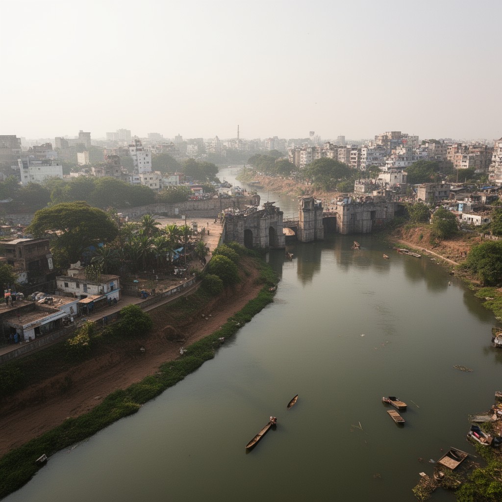AI-generated illustration of Musi River
