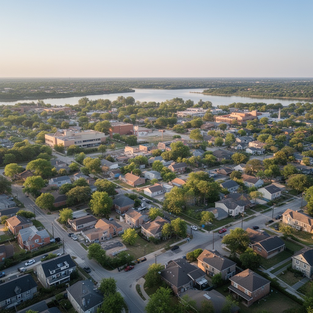 AI-generated illustration of Lewisville, Texas