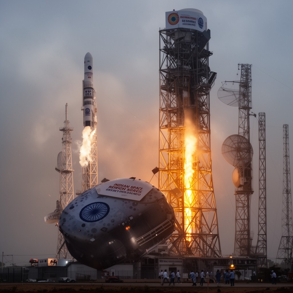 AI-generated illustration of Indian Space Research Organisation