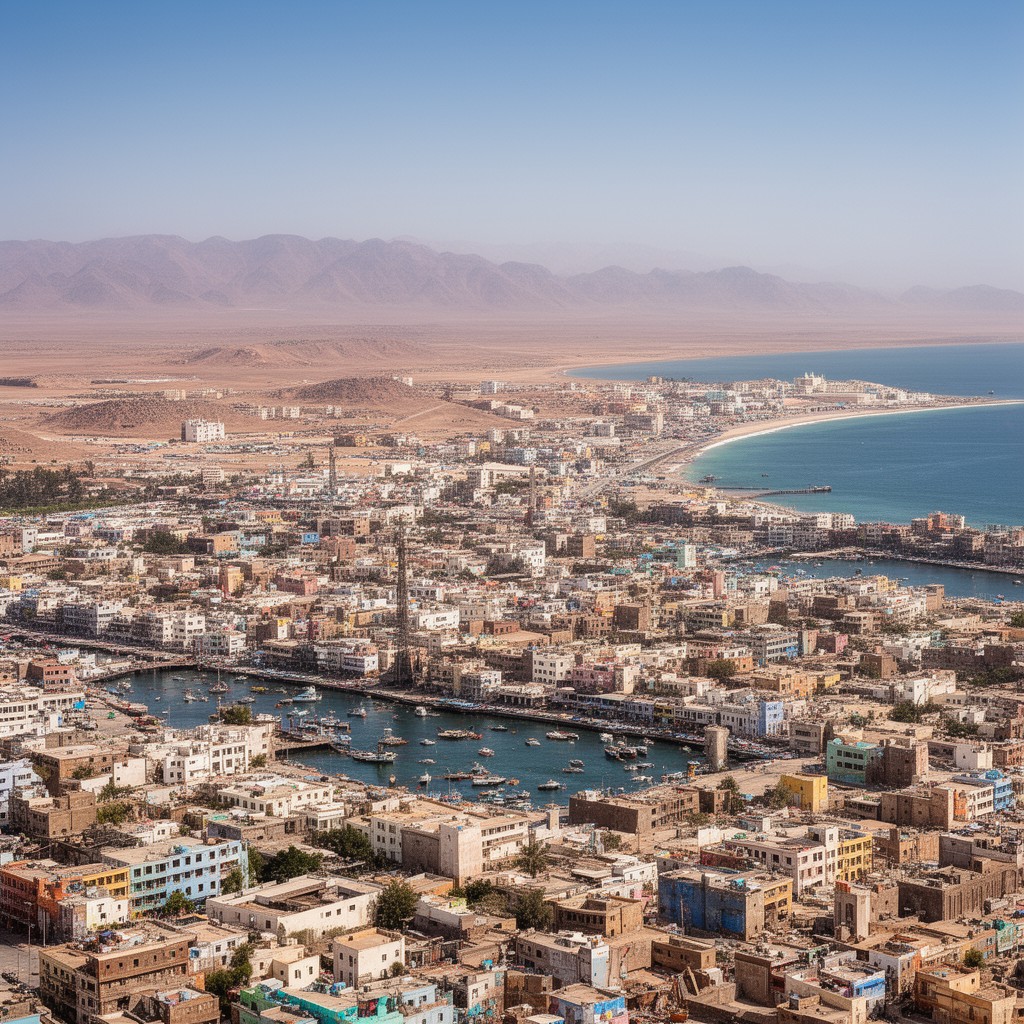 AI-generated illustration of Djibouti City