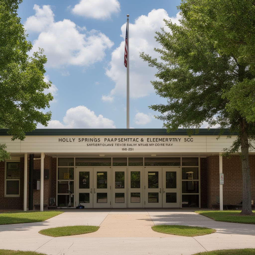 AI-generated illustration of Holly Springs Elementary School