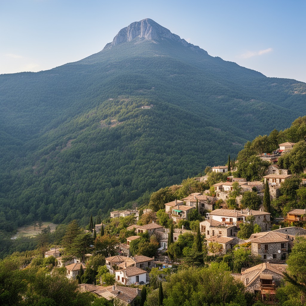 AI-generated illustration of Mount Pelion