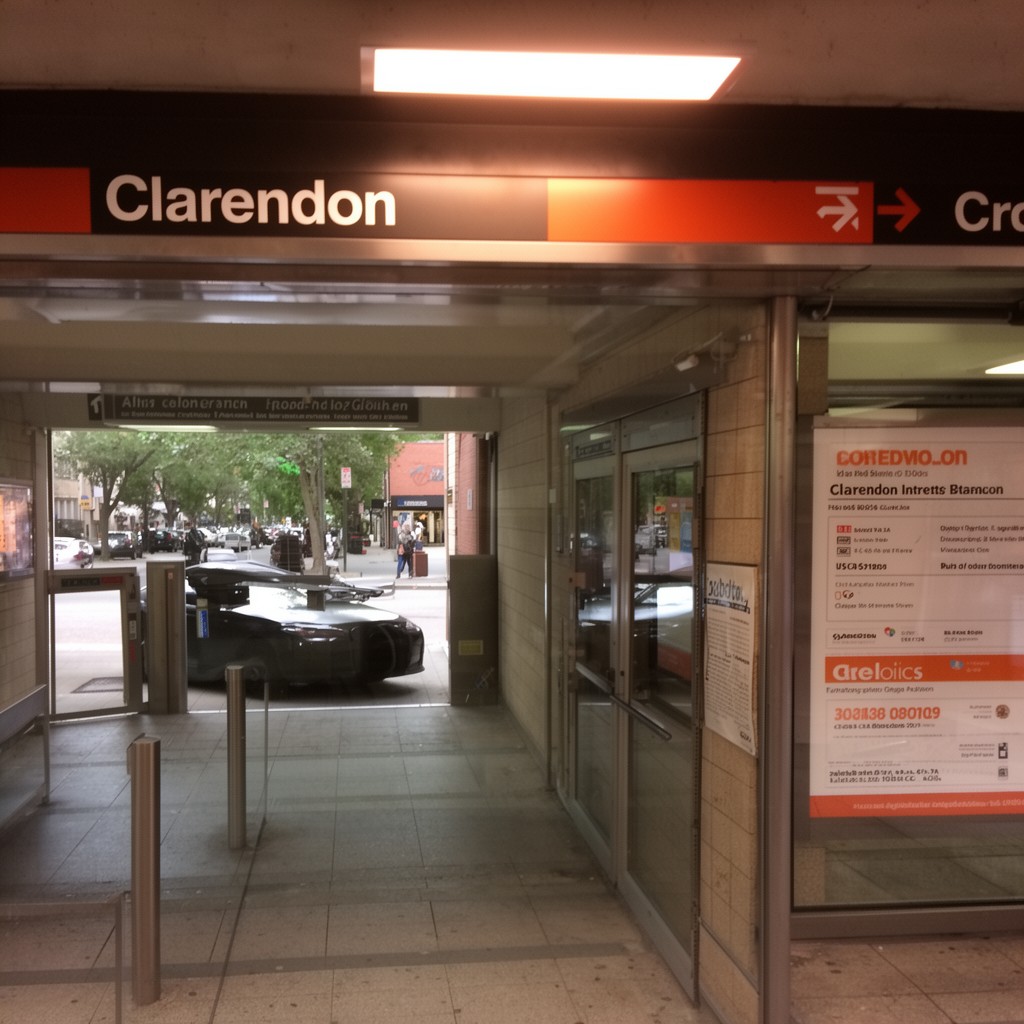 AI-generated illustration of Clarendon station