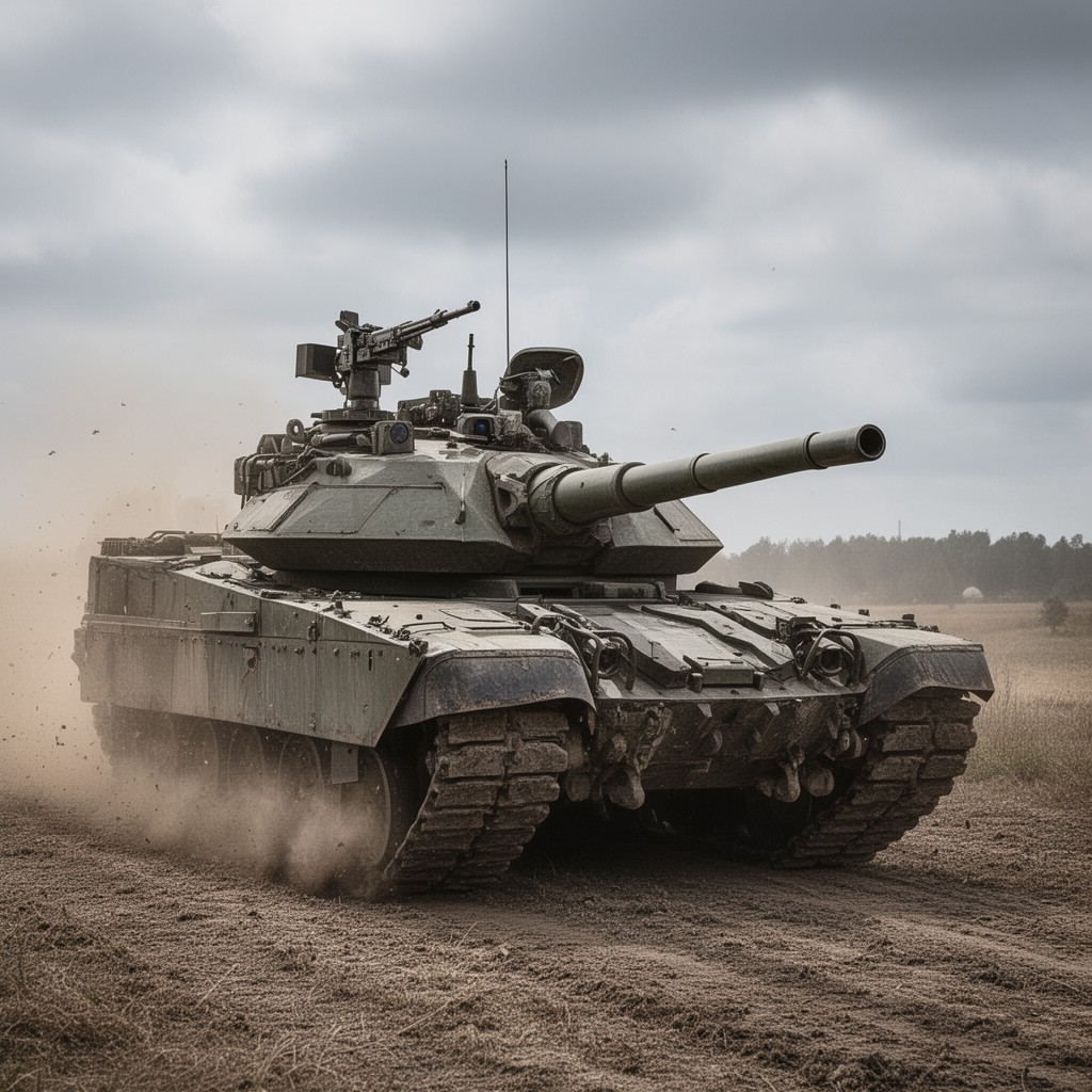 AI-generated illustration of M48 Patton tank