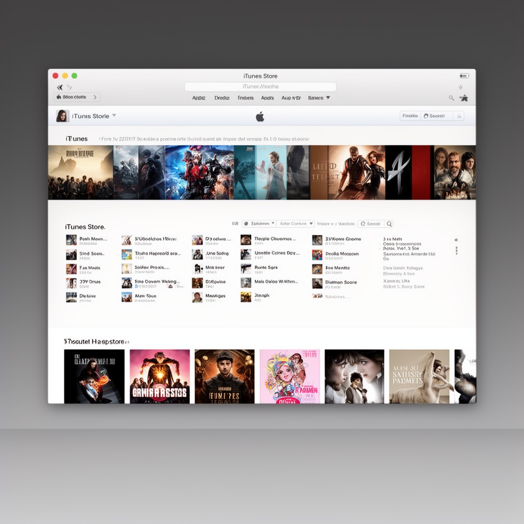 AI-generated illustration of iTunes Store