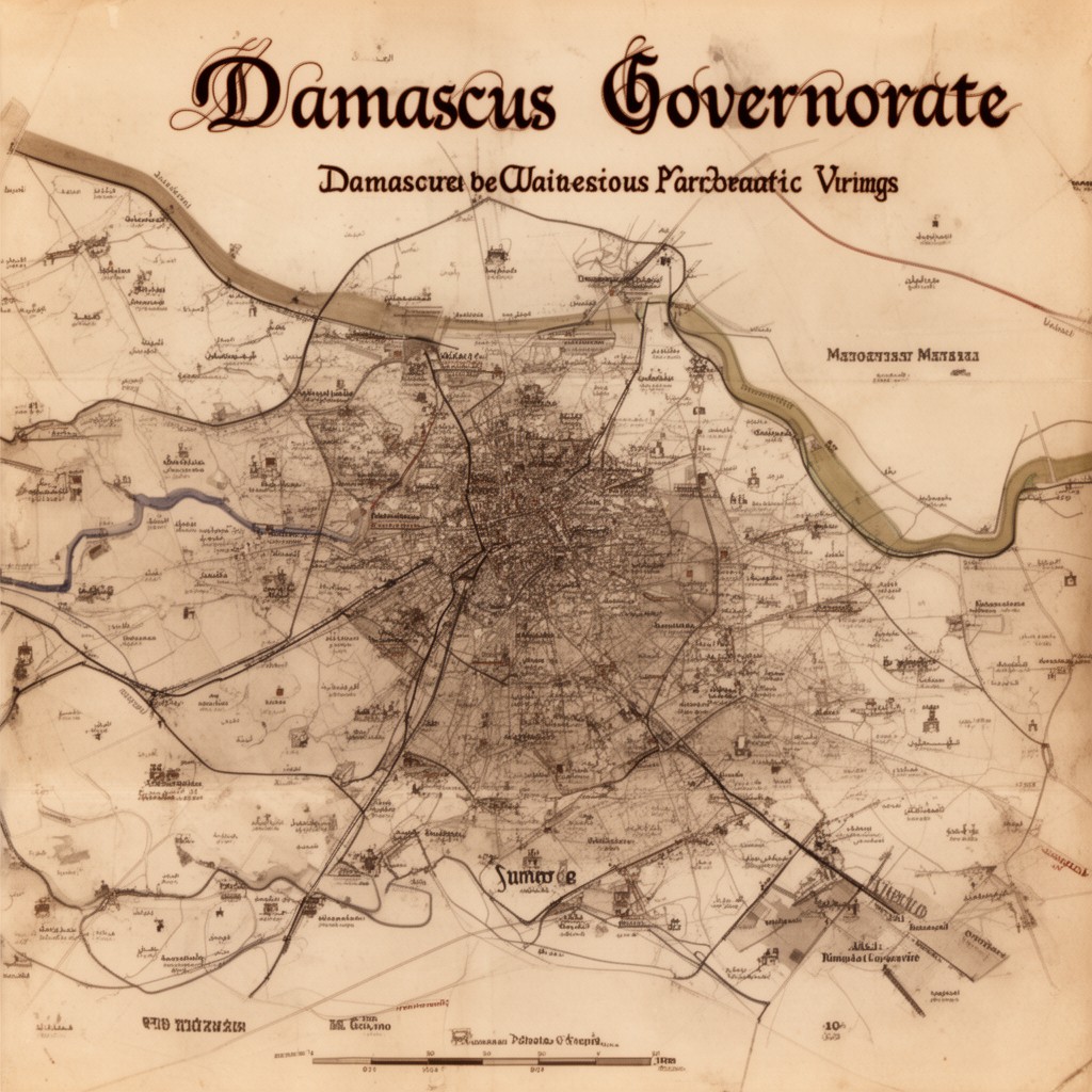 AI-generated illustration of Damascus Governorate