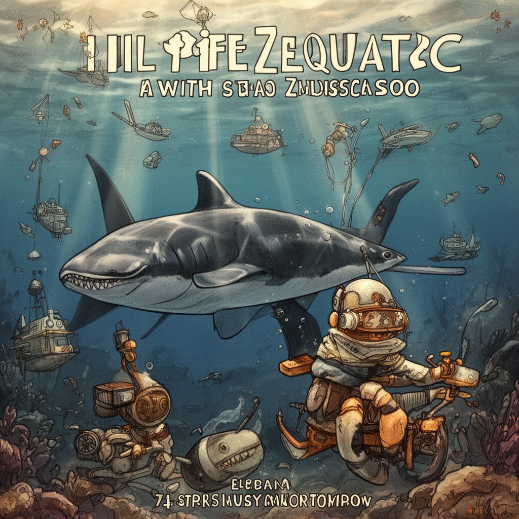 AI-generated illustration of The Life Aquatic with Steve Zissou