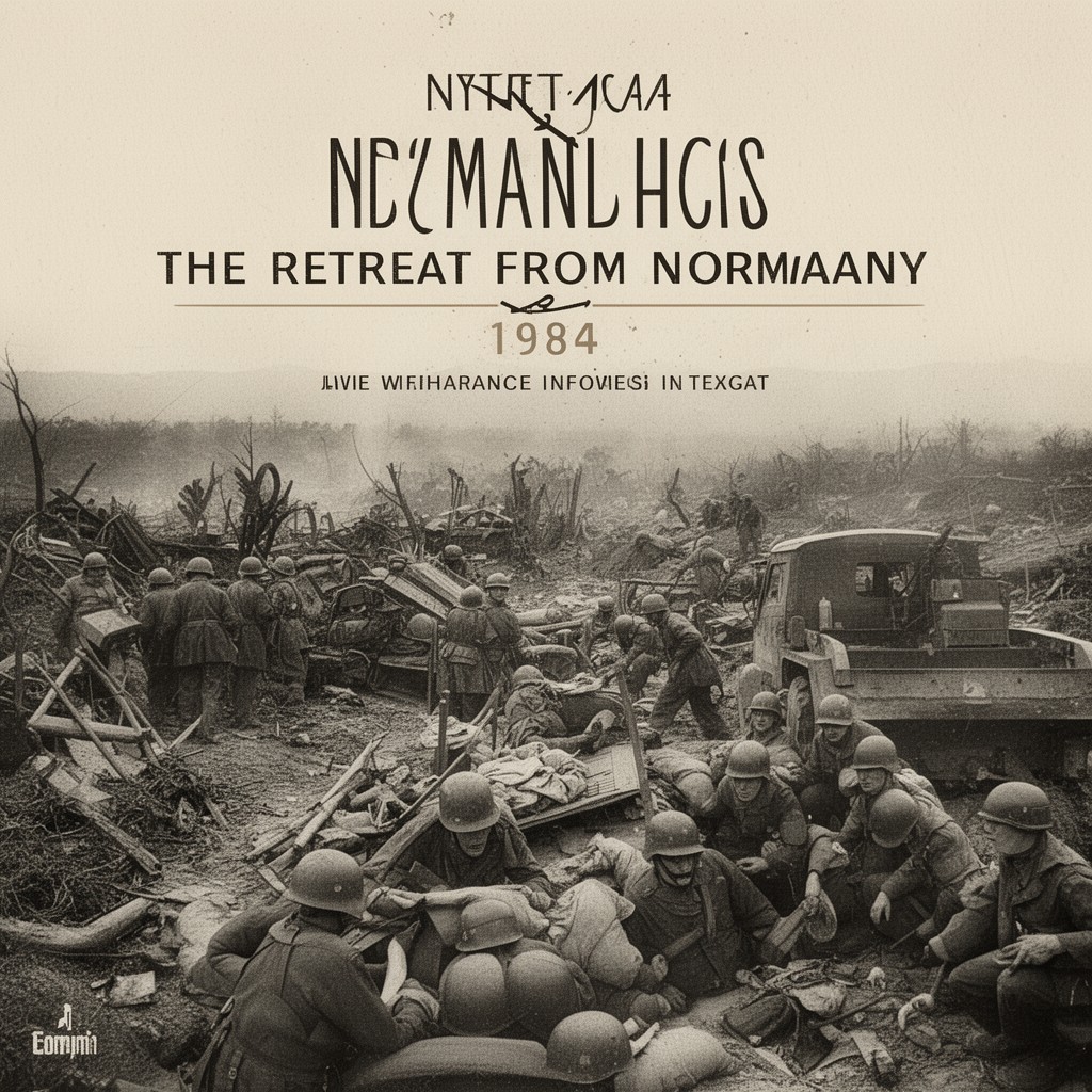 AI-generated illustration of Retreat from Normandy
