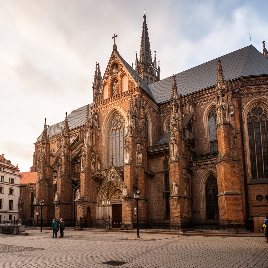 AI-generated illustration of Poznań Cathedral