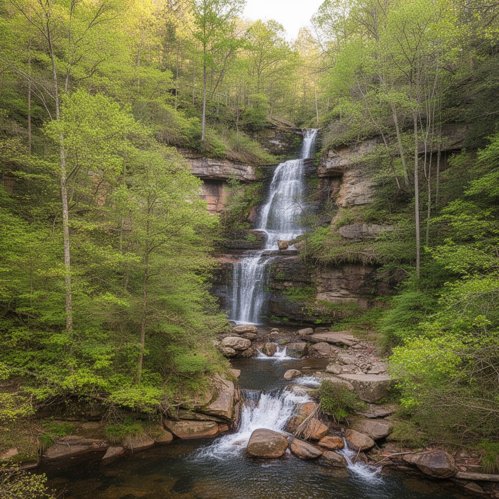 AI-generated illustration of Camp Creek State Park
