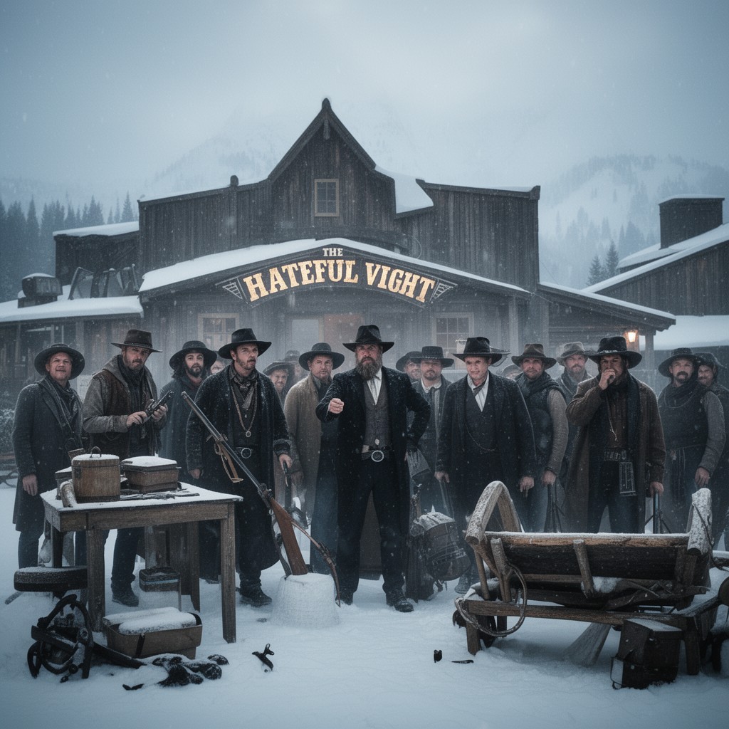 AI-generated illustration of The Hateful Eight