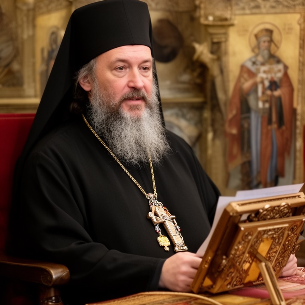 AI-generated illustration of Patriarch Porfirije