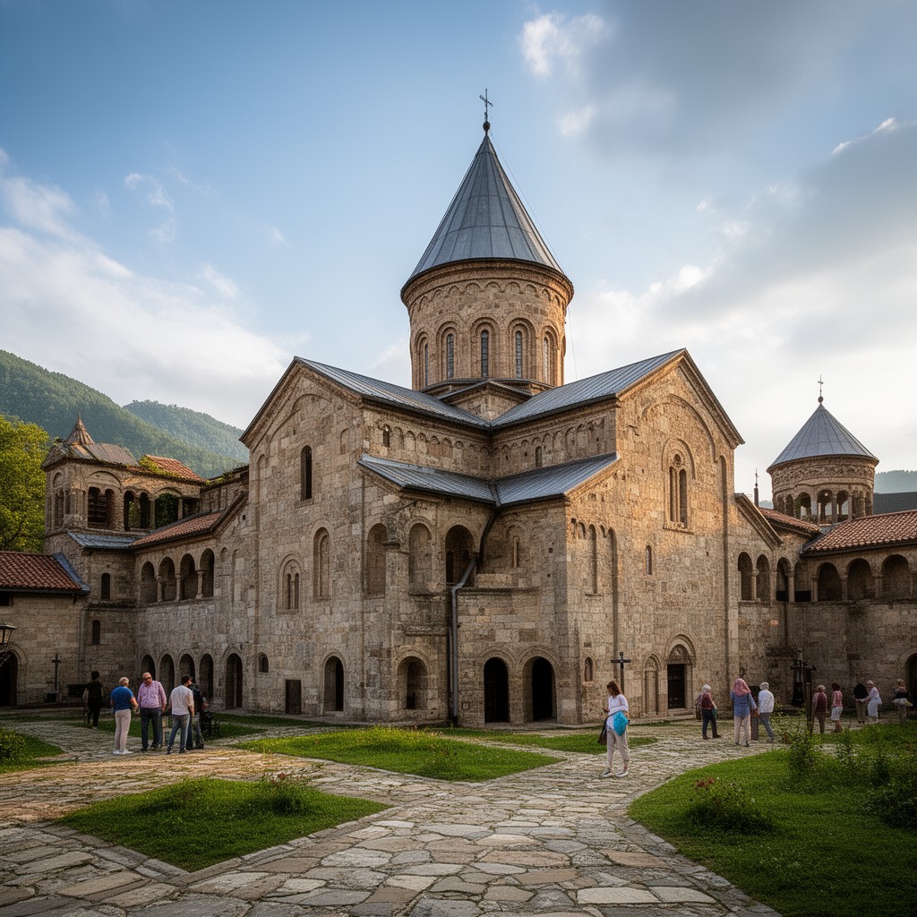 AI-generated illustration of Žiča Monastery