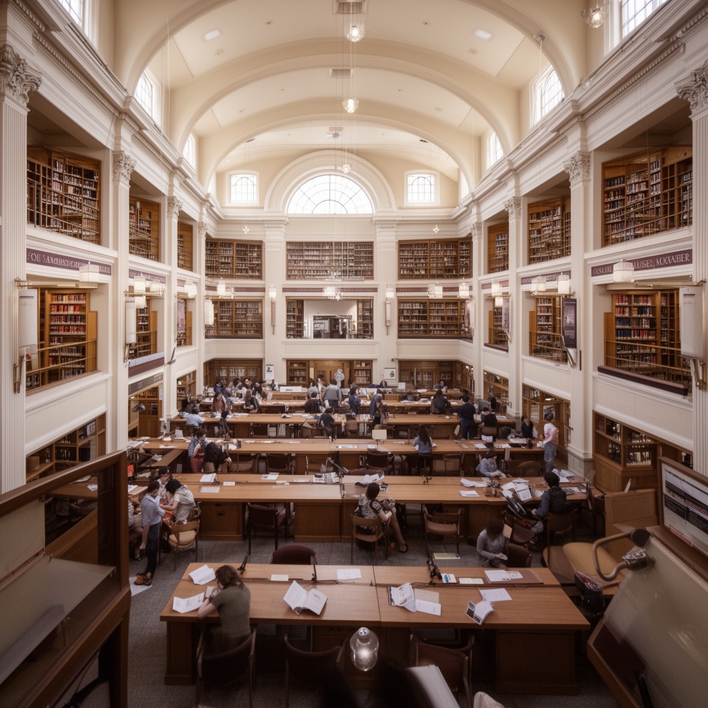 AI-generated illustration of Frost Library