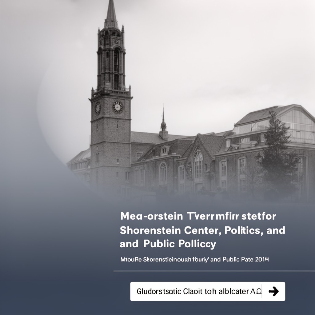 AI-generated illustration of Shorenstein Center on Media, Politics and Public Policy